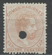 Espagne - Spain - Spanien 1872-73 Y&T N°127 - Michel N°119 Nsg - 4p Amédée 1er - Perforé O - Ongebruikt