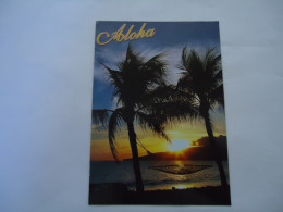 UNITED STATES     POSTCARDS HAWAI   ALOHA WITH   STAMPS.    2 SCAN - Autres & Non Classés