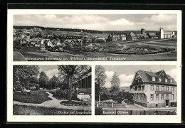 AK Schömberg B. Wildbad, Ortsansicht M. Kurhotel Ochsen, Garten Mit Liegehalle  - Schömberg