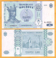 2009 Moldova ; Moldavie ; Moldau  "5 LEI  2009"  UNC - Moldavië