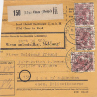 BiZone Paketkarte 1948: Cham Nach Haar, Selbstbucher, Wertkarte - Briefe U. Dokumente