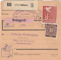 Paketkarte 1948: Schliersee, Gasthof Seerose N.Haar, Wertkarte, Dringend - Covers & Documents