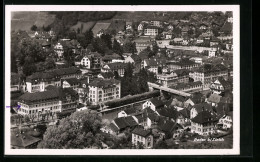 AK Baden, Ortsansicht Mit Eisenbahn Aus Der Vogelschau  - Baden