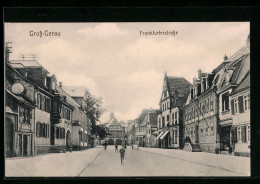 AK Gross-Gerau, Frankfurterstrasse Mit Fachwerkhaus, Geschäften Und Uhr  - Gross-Gerau