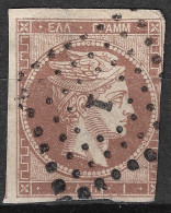 GREECE 1862-67 Large Hermes Head Consecutive Athens Prints 1 L Milky Brown (shades) Vl. 28 / H 15 Ba - Used Stamps