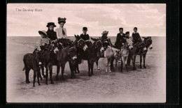 AK Damen Und Kinder Auf Eseln In Wüstenlandschaft  - Donkeys