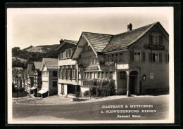 AK Heiden, Gasthaus Und Metzgerei Zum Schweizerbund, Samuel Etter  - Heiden