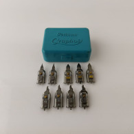 Pelikan Graphos Vintage Set With 9 Nibs In Small Plastic Box Germany #5604 - Schrijfgerief