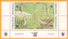 2001  Moldova Moldavie Moldau WWF Protected Fauna - Corncrace  4v Mint - Ungebraucht