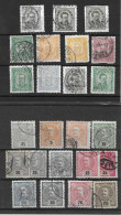 Portugal Lot De 24 Timbres Anciens 1892/1905 Don Carlos Valeur150 Euros - Oblitérés