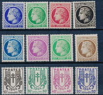 12 Timbres FRANCE Neuf Avec Charnière N° 670 à 681 XIII-1 - Neufs