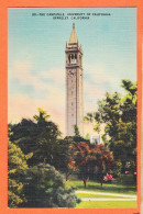 08080 ● Carte Toilée BERKELEY California The Campanile University Of CALIFORNIA 1950s  - San Francisco