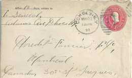 Entier Postal - George Washington - Lettre De Cohoes Pour Montréal - Canada - 22/05/1899 - ...-1900