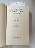 Titi Lucreti Cari: De Rerum Natura: Libri Sex ( 3 Bände, So Komplett) : - Altri & Non Classificati