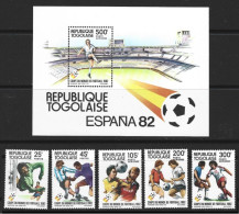 ● 1982 TOGO ● REPUBBLIQUE TOGOLAISE ֍ ESPANA 82 ֍ Calcio ●soccer ● BF + Serie Completa ● 2521 ● - Togo (1960-...)