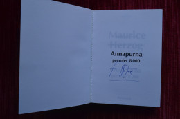 Signed Maurice Herzog Annapurna Premier Huit Mille As New Nepal Himalaya Mountaineering Escalade - Gesigneerde Boeken