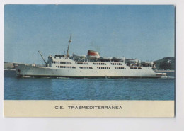 TRAVERSÉE DU DÉTROIT DE GIBRALTAR - Courrier Algeciras Tanger - FERRY BOAT - CIE TRASMEDITERRANEA - Colorisée - Transbordadores