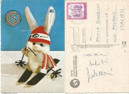 Alpine Skiing World Championship 1982 Schladming Haus - Official Mascot "HOPSI" - Pcard Used 3feb1982 - Sci