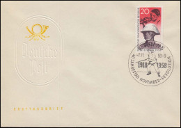 662 Novemberrevolution 1958 Amtlicher Blanco-Schmuck-FDC ESSt BERLIN 7.1.58 - Covers & Documents