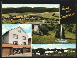 AK Langenhain / Eschwege, Geschäftshaus A. Eiffert, Ortsansicht  - Langen