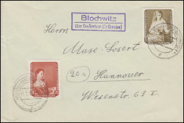 693+695 Gemälde Mit Poststellen-O Blochwitz Brief GROSSENHAIN (DRESDEN) 21.7.59 - Altri & Non Classificati