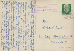 Landpost-Stempel Meuselbach-Schwarzmühle (Thür.) A, SAALFELD (SAALE) 2.10.62   - Sonstige & Ohne Zuordnung