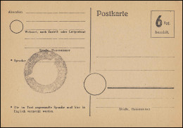 Behelfsausgabe Postkarte P 673, Unklarer Ausgabekontrollstempel, Ungebraucht - Otros & Sin Clasificación