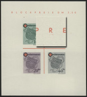 Block 1 Württemberg Rotes Kreuz Type IV (*) - Original Wie Verausgabt - Württemberg