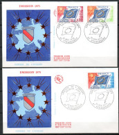 FDC67-05 : Dept 67 (Bas-Rhin) Conseil De L'Europe 1975 STRASBOURG (2 Enveloppes) - 1970-1979