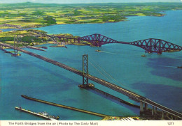 EDINBURGH, FORTH ROAD BRIDGE, ARCHITECTURE, BOATS, PORT, PANORAMA, SCOTLAND, UNITED KINGDOM, POSTCARD - Midlothian/ Edinburgh