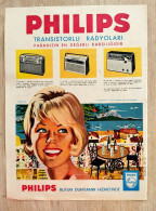 RADIO ADVERTISING; PHILIPS TRANSISTOR RADIOS "ARE THE BEST VALUE FOR YOUR MONEY." TURKISH EDITION - Autres & Non Classés