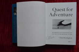 Signed Chris Bonington Quest For Adventure New Himalaya Mountaineering Escalade Alpinisme 21x27cm - Autographed