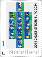 ( C) 117 ++ NEDERLAND NETHERLANDS 2024-2 EURO 2024 GERMANY  FOOTBALL VOETBAL EK  " GAST STEDEN" MNH ** - Unused Stamps