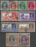 India. 1937-40 KGVI. 10 Used Values To 2r. SG 247etc. M6146 - 1936-47 Roi Georges VI