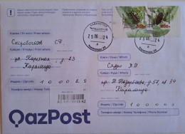 2023..KAZAKHSTAN..COVER WITH STAMPS..  PAST MAIL ..REGISTERED.Red Book Of Kazakhstan - Insects - Kazakhstan