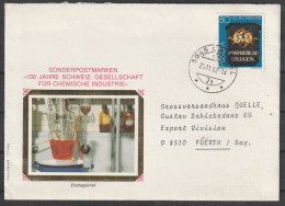 Schweiz: 1982, Sonderumschlag In EF, 100 Jahre Schweiz. Gesellschaft Für Chemische Indistrie, Tagesstpl. GAMBEL - Lettres & Documents