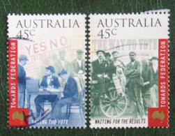 Towards Federation Independence 2000 (Mi 1924-1925 Yv 1824-1825) Used Gebruikt Oblitere Australia Australien Australie - Usados