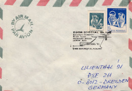 ROMANIA 1991: SPECIAL FLIGHT TO FRANKFURT "LILIENTHAL '91"  Special Cover - Registered Shipping! - Marcofilia