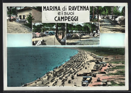 Cartolina Ravenna-Marina, Campeggi, Spiaggia, Campingplatz  - Ravenna