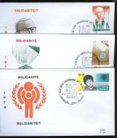 1955/57 - FDC - Solidariteit - Stempel: Bruxelles - Brussel - 1971-1980