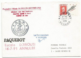 Antarctica South Pole Islands France PAQUEBOT Marion Dufresne Stage In Djibouti 16jul91 + Reunion 29jul91 - Antarctische Expedities