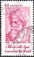 Brésil Poste Obl Yv: 709 Mi:1006 Rabindranah Tagore Poète (Beau Cachet Rond) - Used Stamps