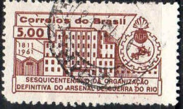 Brésil Poste Obl Yv: 707 Mi:1004 Organizaçao Definitiva Do Arsenal De Guerra Do Rio (Dents Courtes) - Used Stamps
