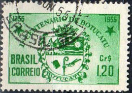 Brésil Poste Obl Yv: 604 Mi:878 I.Centenario De Botucatu Armoiries (TB Cachet Rond) - Usados