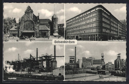 AK Gelsenkirchen, Zeche Consodilation, Hans-Sachs-Haus, Bahnhof  - Mines