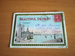  CARTE LETTRE DETROIT USA  POUR PARIS 1922 6 VUES  - Detroit
