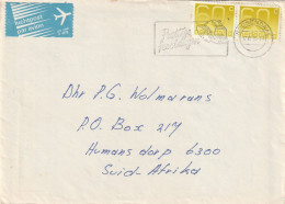 Netherlands Cover - 1976 (1985) - Numerals 60c Lemon Slogan Prettige Feestdagen Roosendaal - Covers & Documents