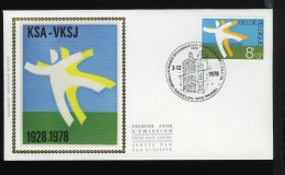 1919 - FDC Zijde - KSA - VKSJ - Stempel: Bruxelles - Brussel - 1971-1980