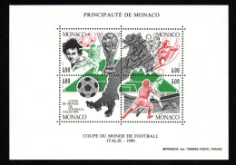 Monaco , Bloc N° 50 Coupe Du Monde De Football Italie 1990  ** - Blokken