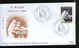 1622 - FDC - Dag Van De Postzegel - 2 Stempels: Saint-Mard - 1971-1980